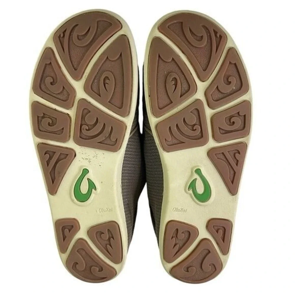 OluKai Nohea Slip On Mens Size 11 Collapsible Drop-In Heel Mesh‎ Brown Shoes